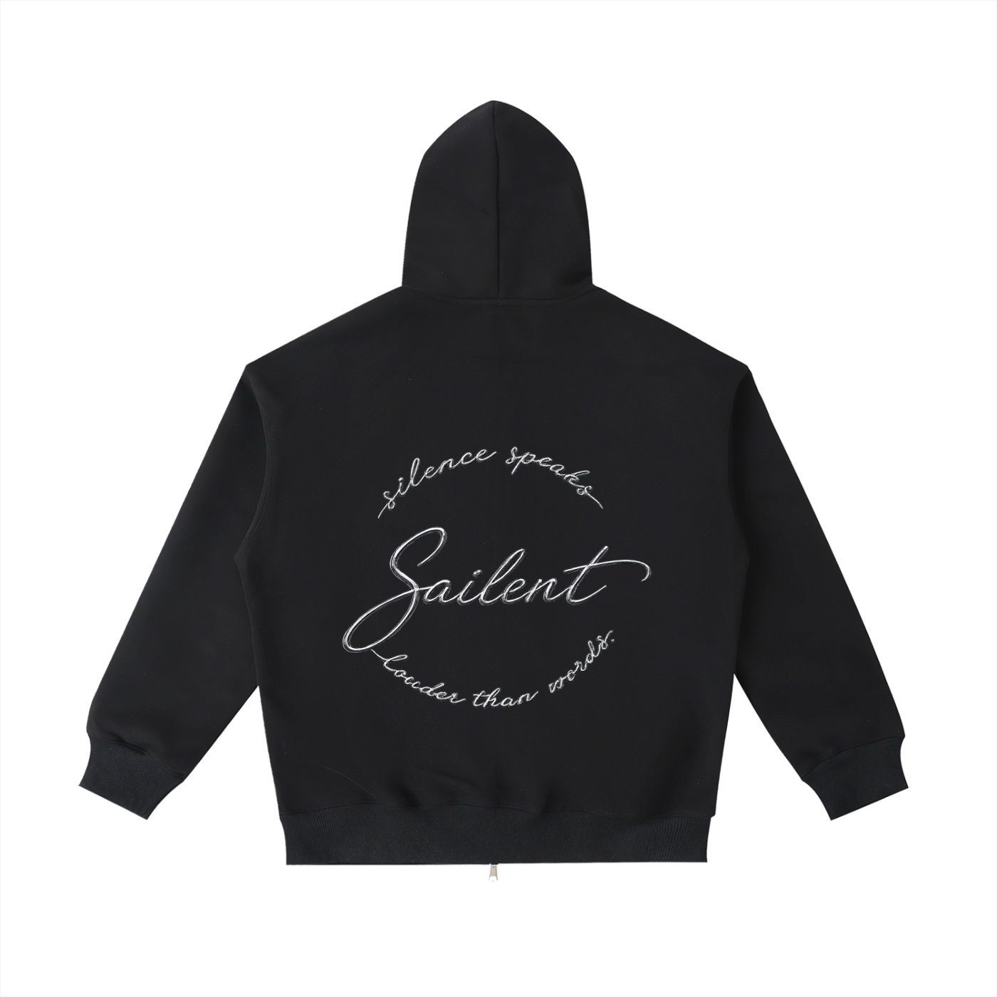 Black Phantom Zip Hoodie