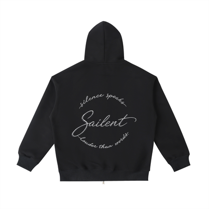 Black Phantom Zip Hoodie